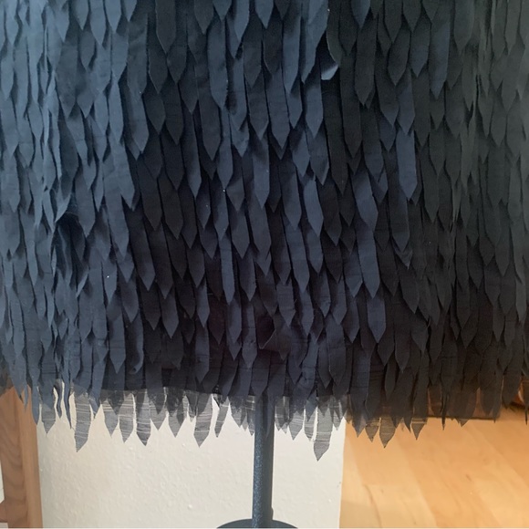 Worthington black all-over fringe knee-length pencil skirt w elastic waist band - Picture 4 of 8